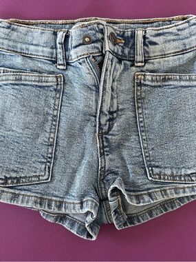 Zara Light Blue Denim Shorts